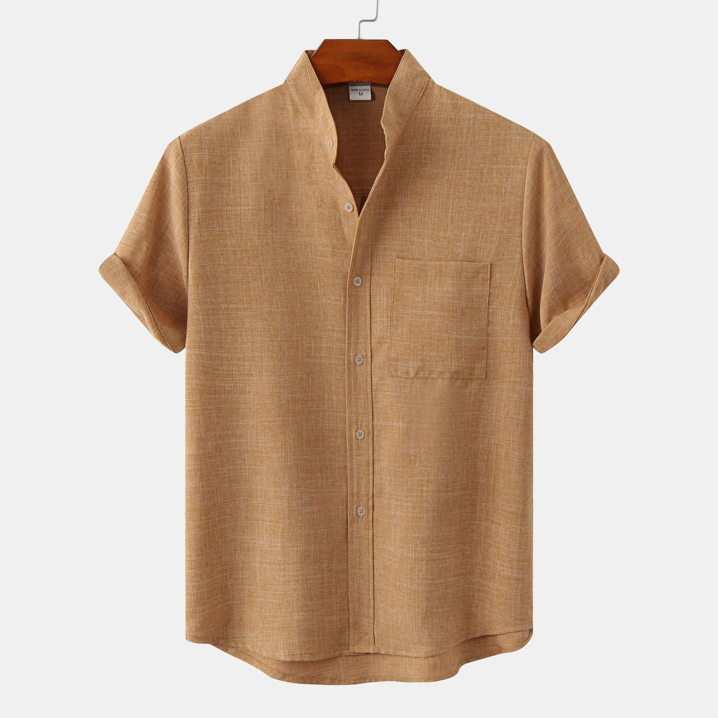 Oswald | Plain cotton shirt with buttons