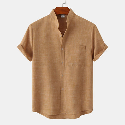 Oswald | Plain cotton shirt with buttons