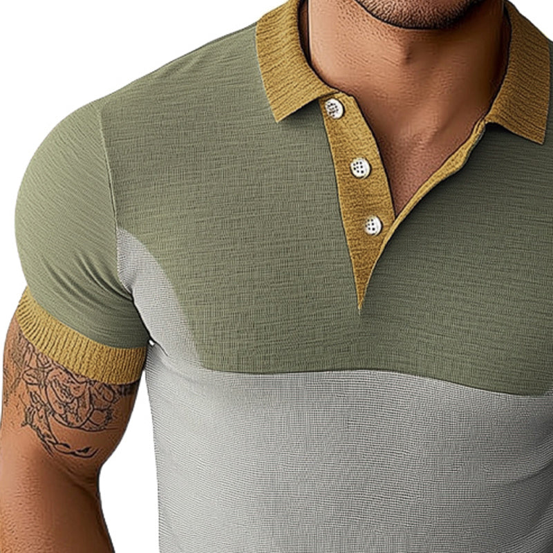 Men's Smmer Skin Friendly and Comfortable Polo T-Shirt