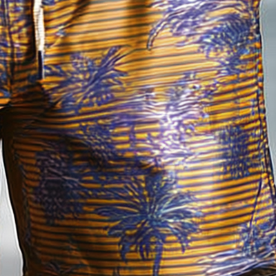 Terry | Men'S Summer Fashion Printed Satin Casual Shorts
