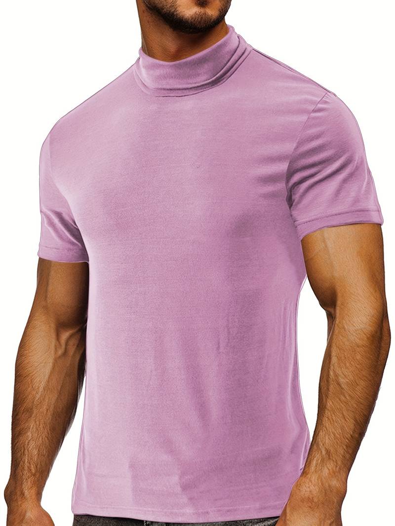 Lucian® | Casual Short Sleeve Turtleneck T-Shirt