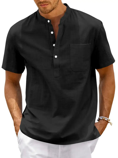 Declan® | Summer Shirt With Short Sleeve Closure For Men