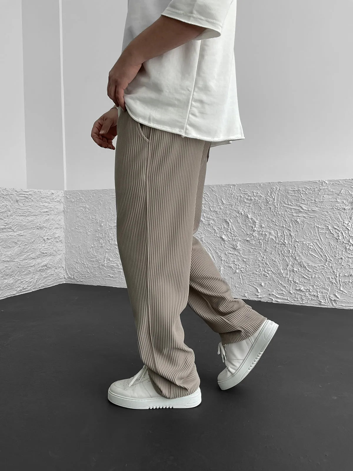 Brian® | Comfortable Ribbed Spandex Pants