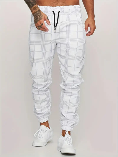 Teódulo® | Casual Retro Check Jogging Pants For Men