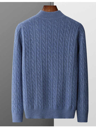 Emmett | Deneb Cashmere Woven Half Zip