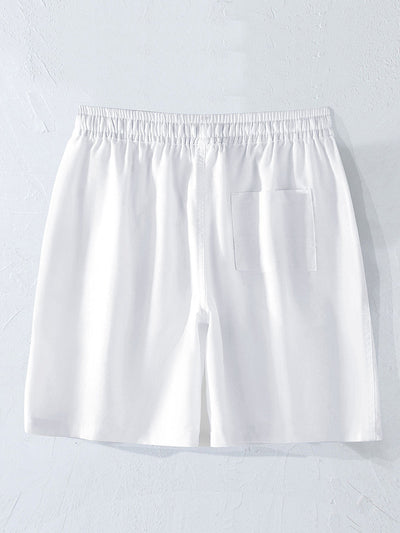 Albert® | Waffle Button Up Shirt & Linen Cotton Blend Drawstring Shorts