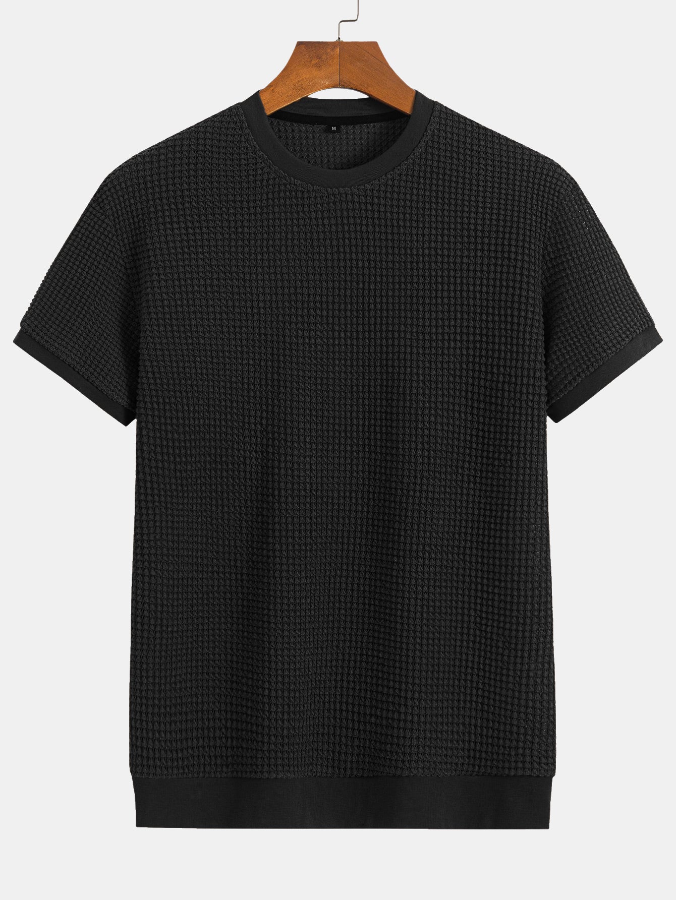 Mauricio® | Short Sleeve Waffle Ribbed Hem T-Shirt
