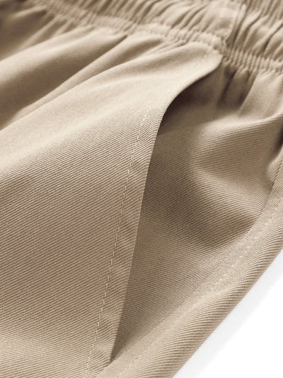 Adolfito® | 3 Pieces Solid Color Cargo Drawstring Shorts