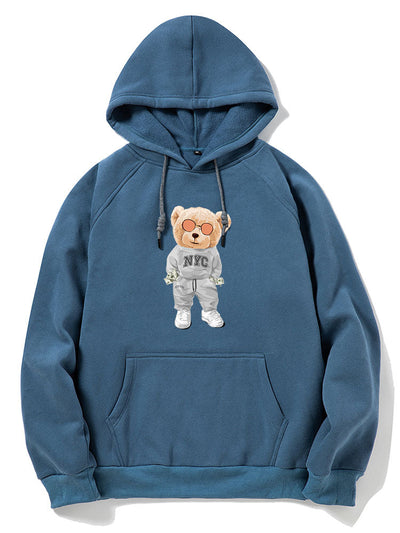 Damon | Rich Bear Print Hoodie