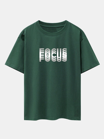 Christopher® | Focus Slogan Print Drop Shoulder Oversize T-Shirt