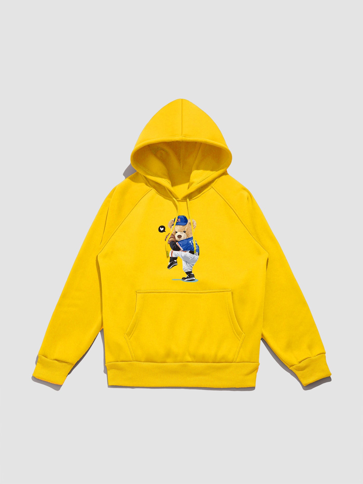 Perry | Baseball Bear Print Hoodie