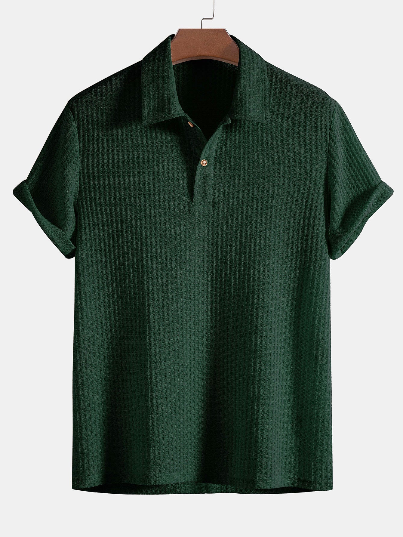 Zeus® | Knitted Waffle Polo Shirt