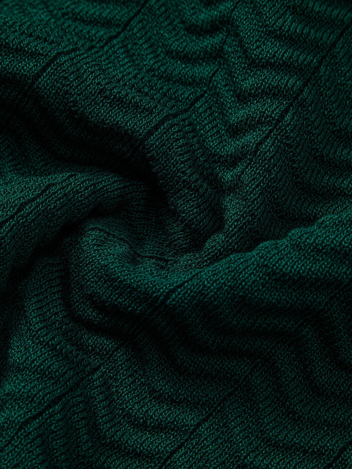 hola V-NECK KNIT POLO SHIRT WITH TEXTURE CONTRAST