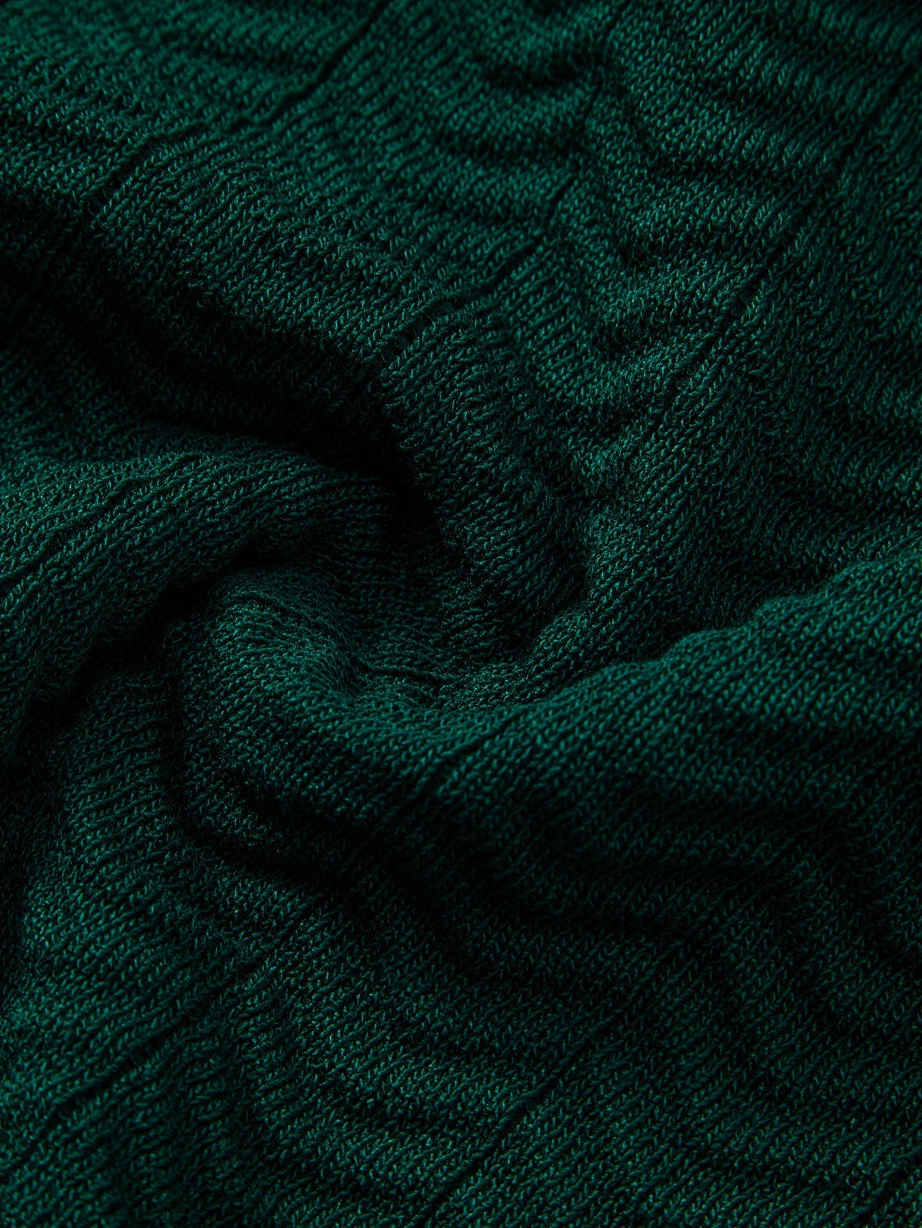 Ronald | Texture Contrast Knitted V Neck Polo Shirt