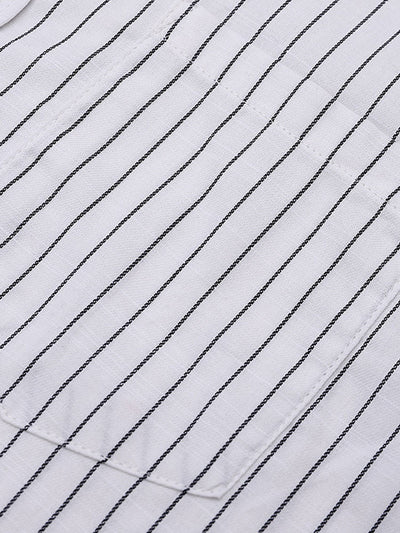 Amin® | Men Cotton Striped Button Up Shirt