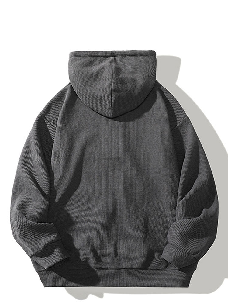 Gael | Relaxed Waffle Zip Hoodie