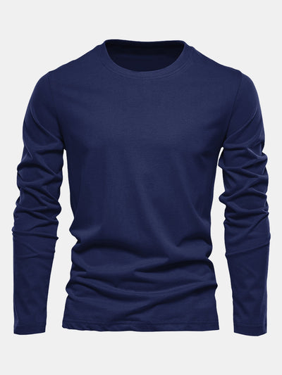 Macario® | Basic Long Sleeve Cotton T-Shirt