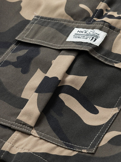 Eusebius | Camouflage Drawstring Cargo Shorts
