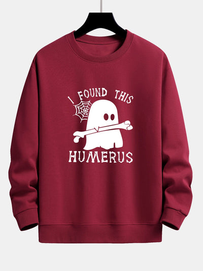 Celedonio® | Ghost Found This Humerus Print Relax Fit Sweatshirt