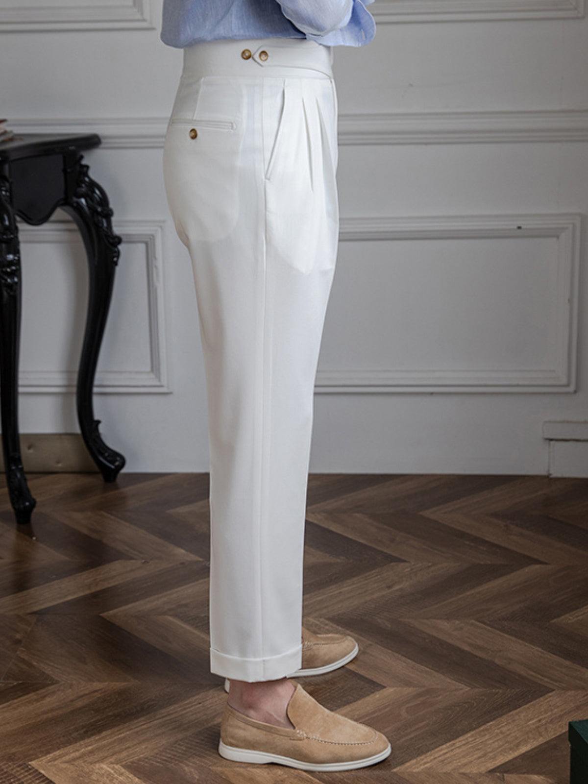 Bhavna® | MV Retro Italian Casual Straight Trousers