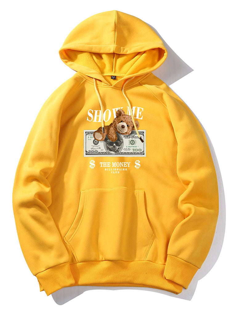 Elvis | Money Bear Print Hoodie