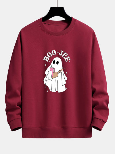 Breogán® | BOO JEE Ghost Print Relax Fit Sweatshirt