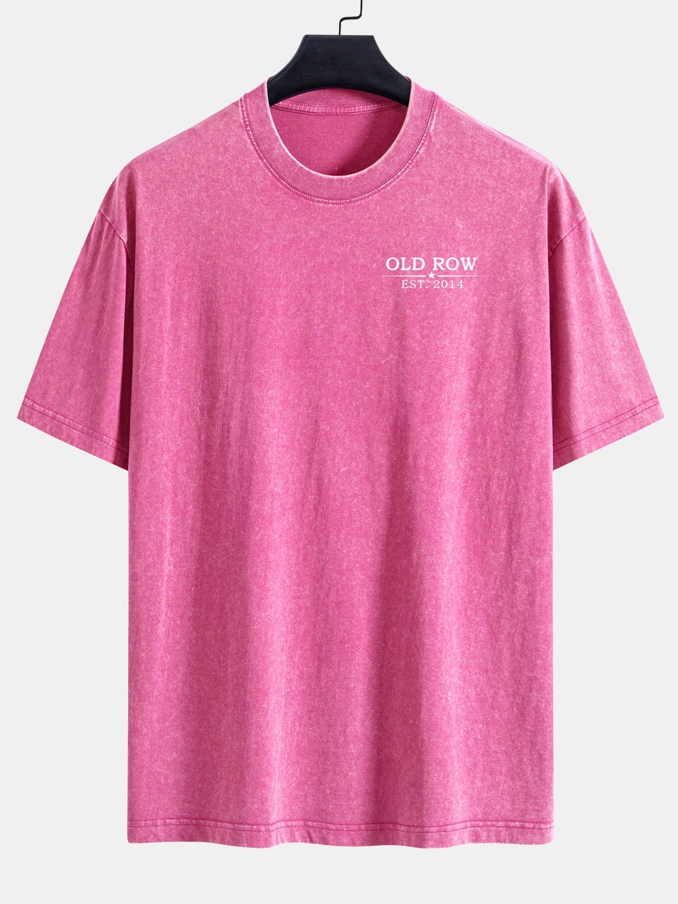 Jairo® | USA Old Row Beer Print Washed Distressed Drop Shoulder T-Shirt