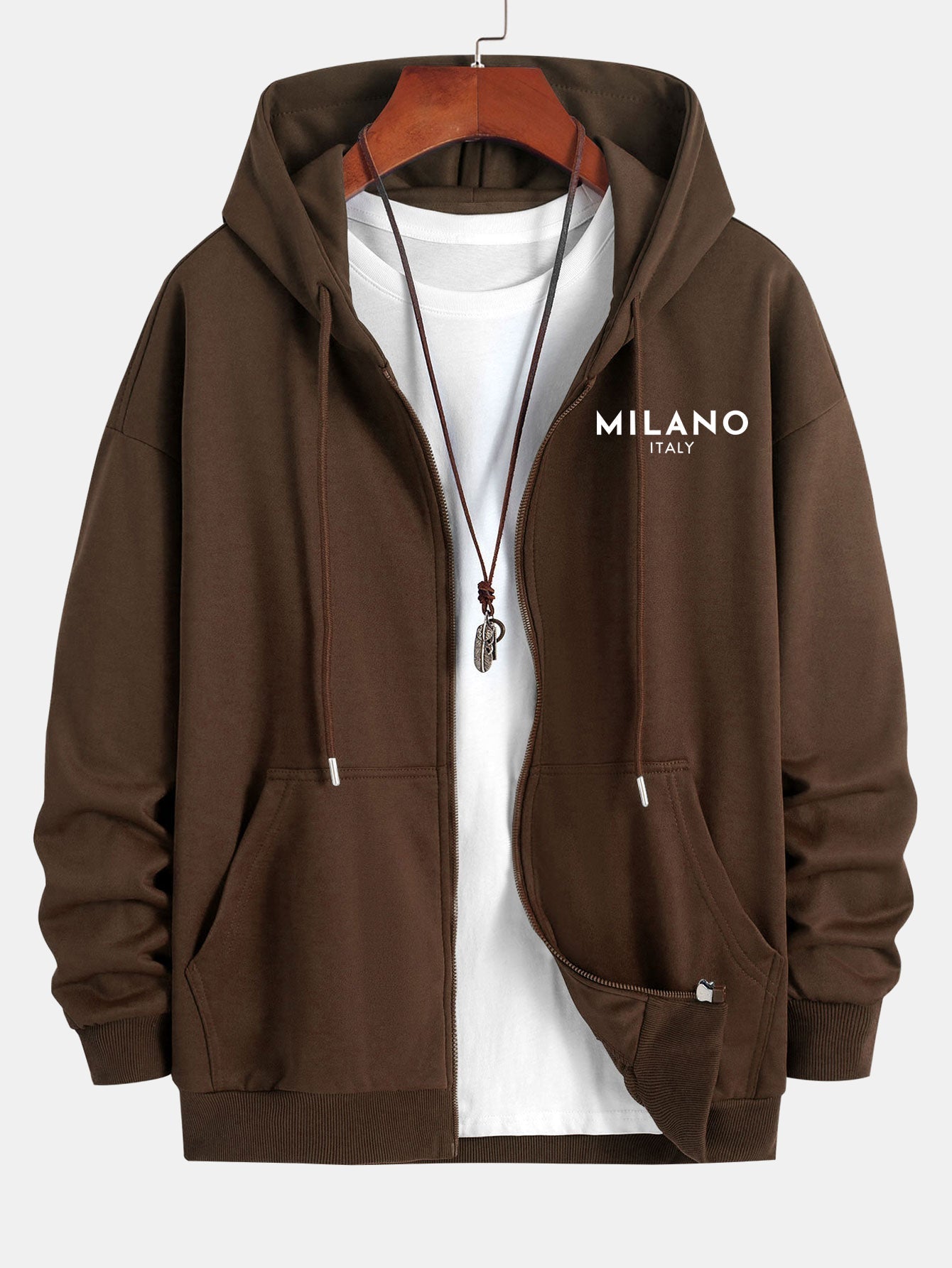 Jonas® | Milano Italy Print Relax Fit Zip Hoodie