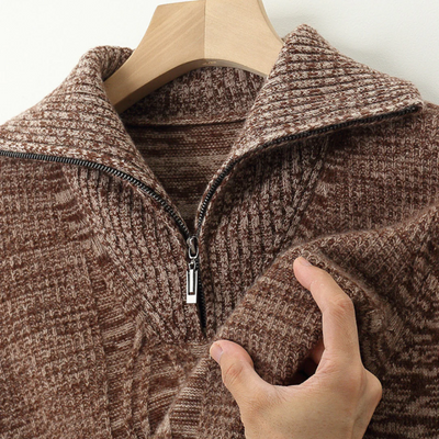 Quinn | Taranto Merino Wool Zip Sweater