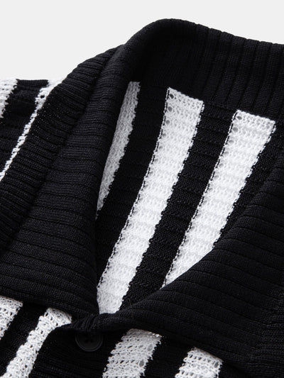 hola STRIPED SHIRT WITH DROP SHOULDERS