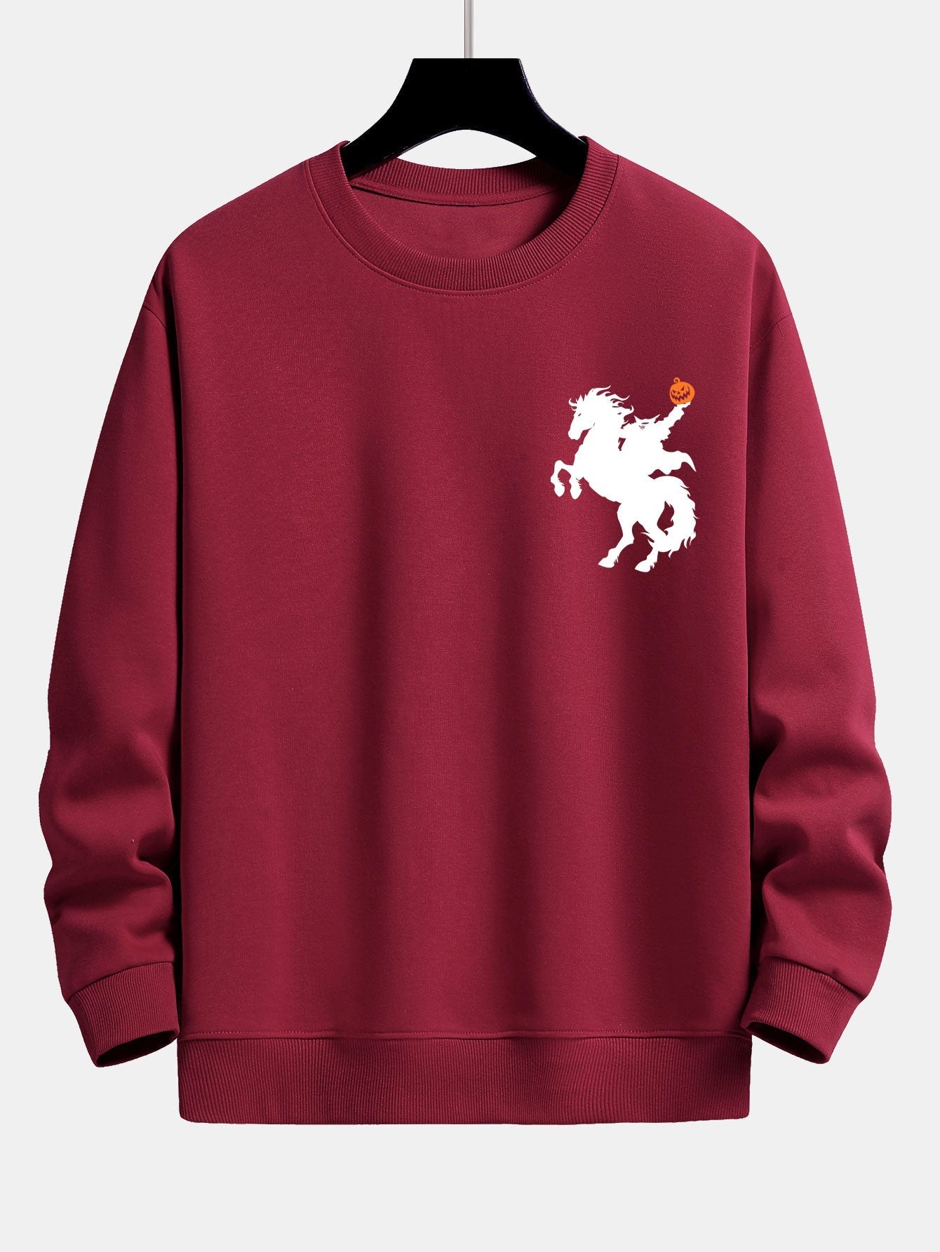 Cayetano® | Pumpkin Headless Horseman Print Relax Fit Sweatshirt