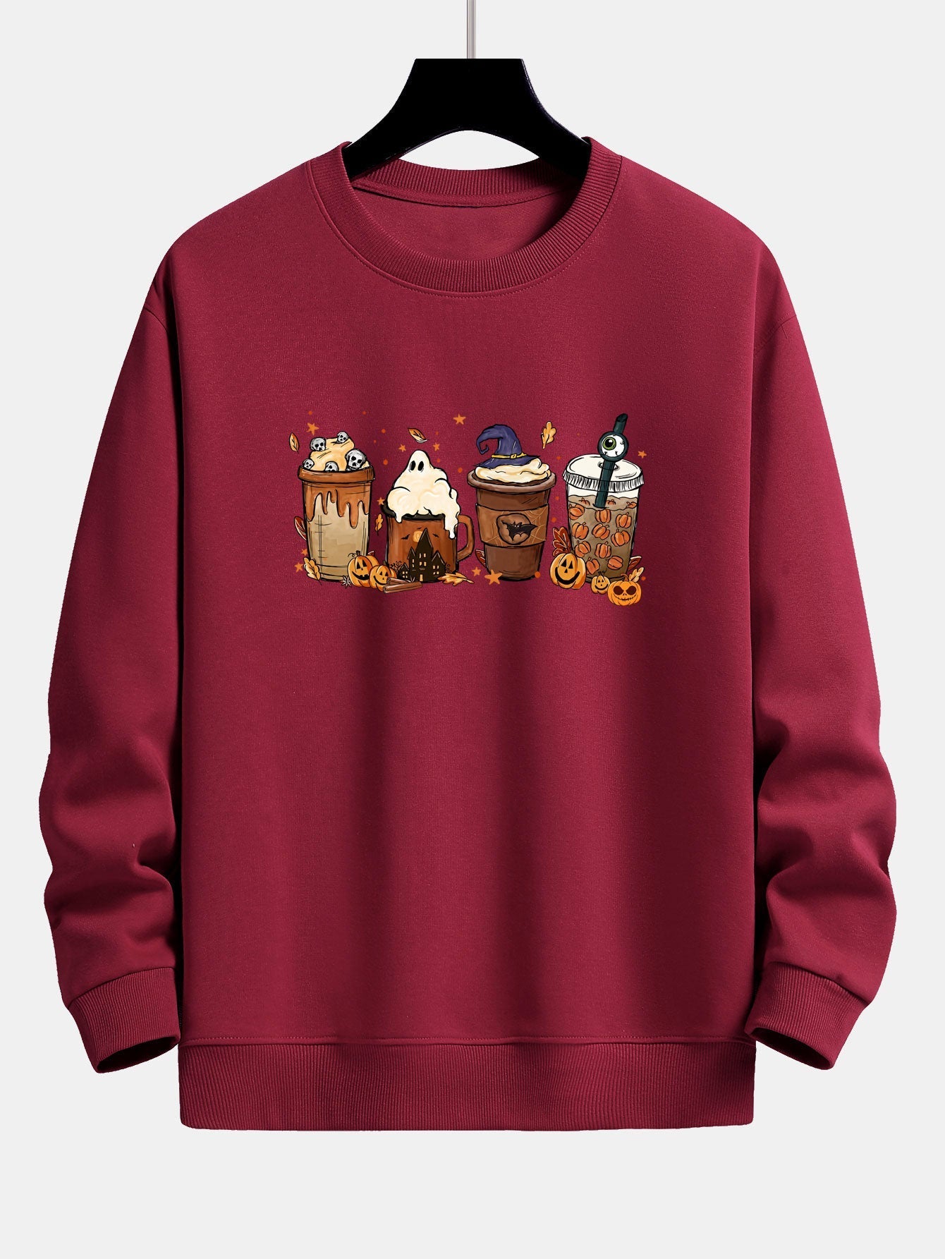 Blas® | Halloween Coffee Print Relax Fit Sweatshirt