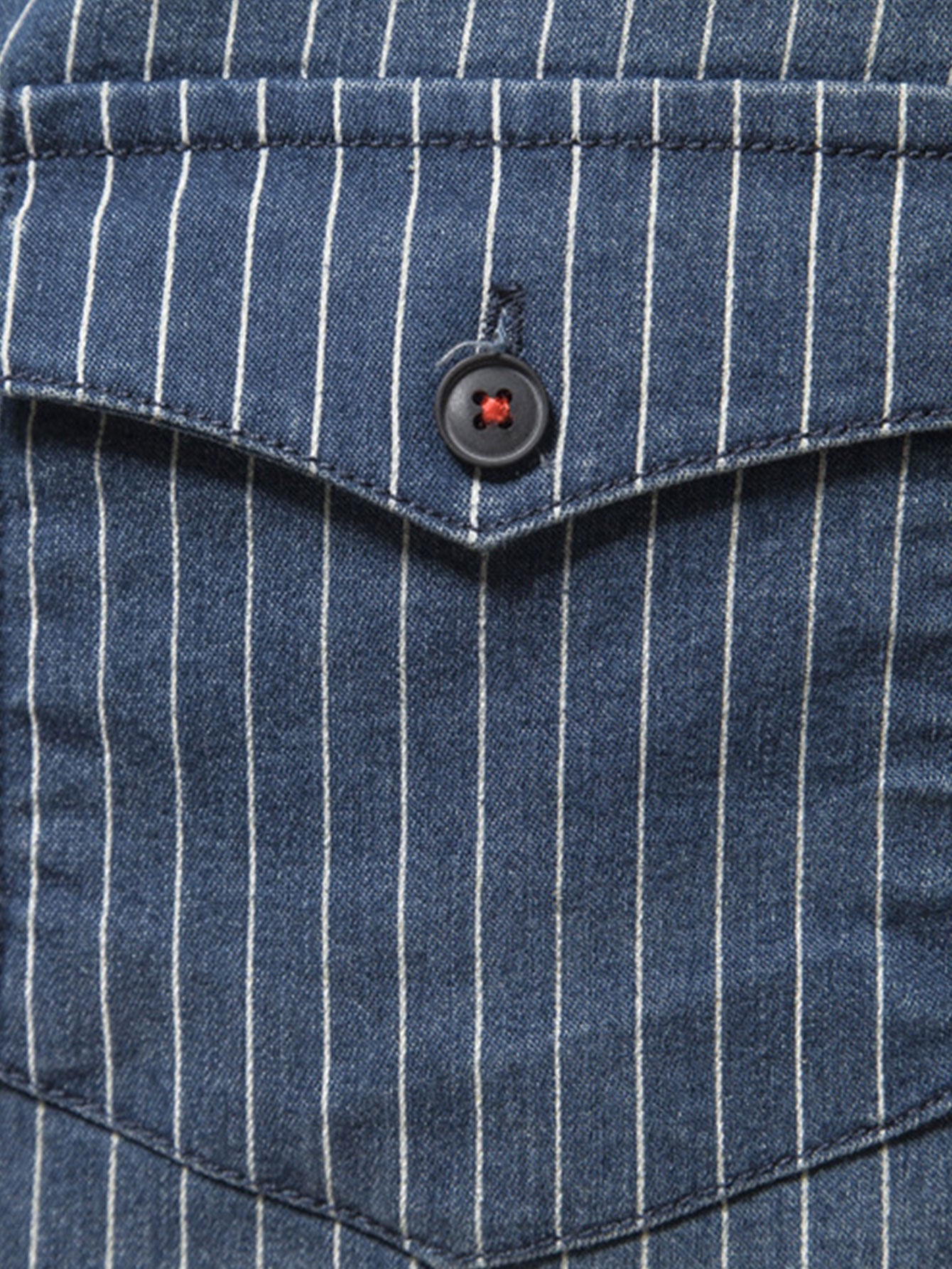 Desiderio® | Stripe Washed Denim Shirt With Pockets