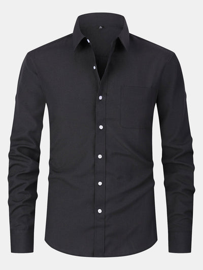 Fulvio® | Long Sleeve Pocket Button Up Oxford Shirt