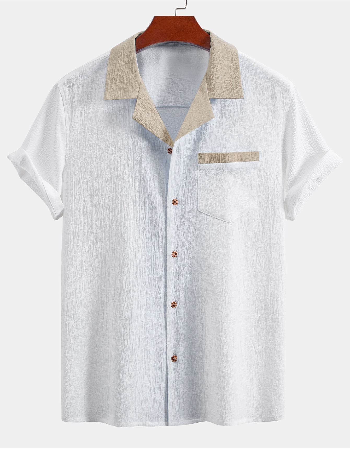 Glenn® | Textured Contrast Cuban Shirt