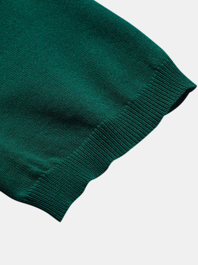 David | Stripe Zip Up Knitted Polo Shirt