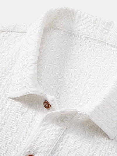 Sebastian | Textured Jacquard Knit Polo Shirt
