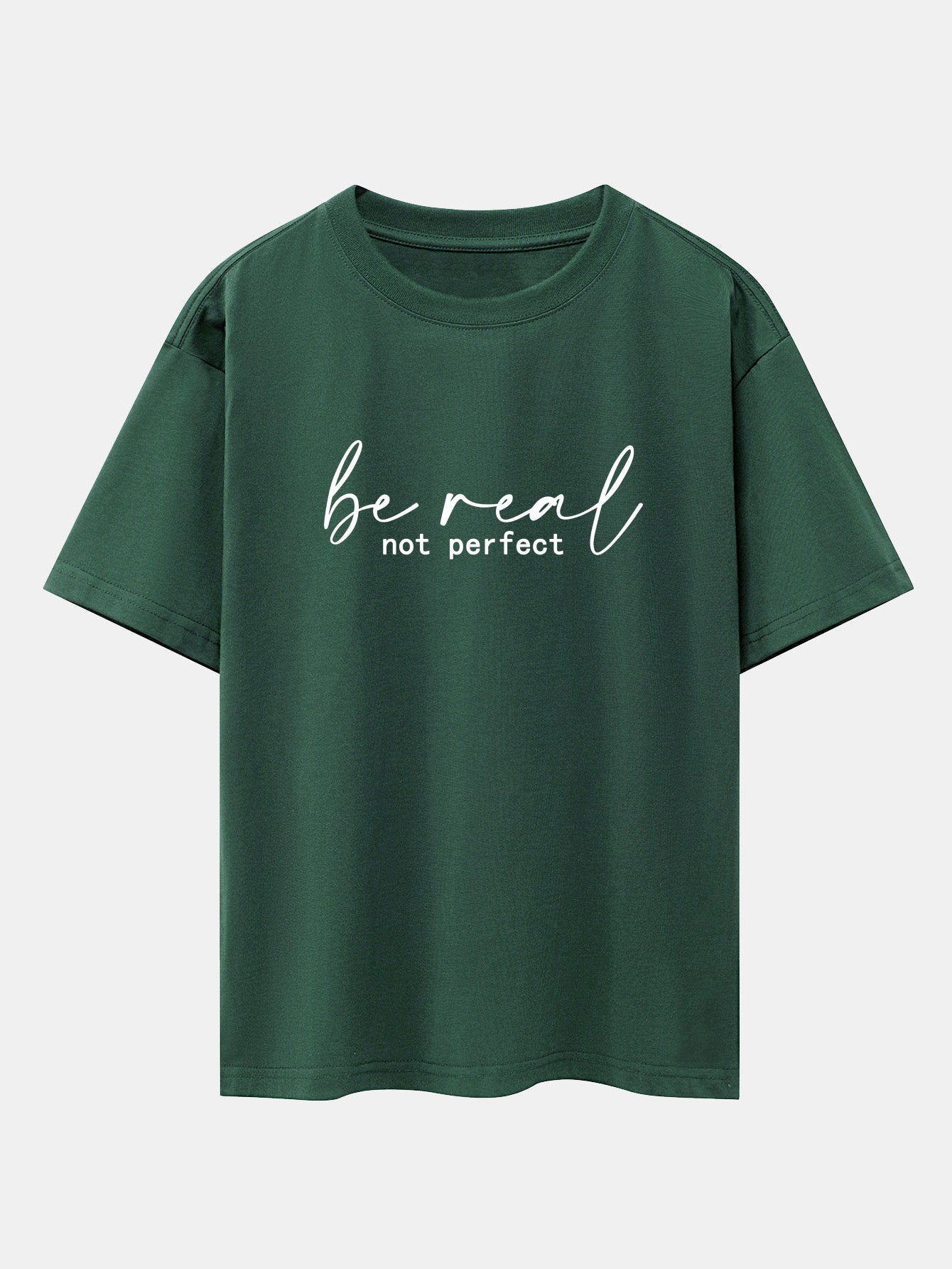 Alexei® | Be Real Not Perfect Print Drop Shoulder Oversize T-Shirt