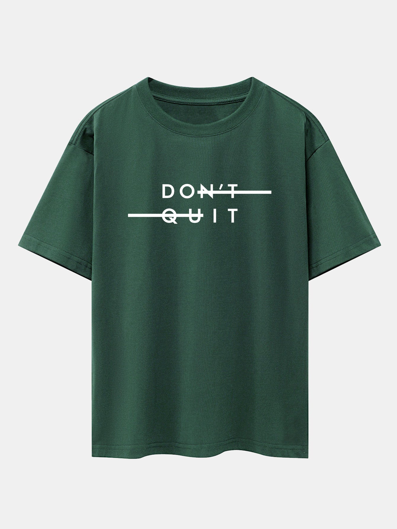 Dustin® | Don'T Quit Print Drop Shoulder Oversize T-Shirt