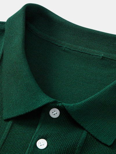 Owen | Stripe Jacquard Knit Polo Shirt