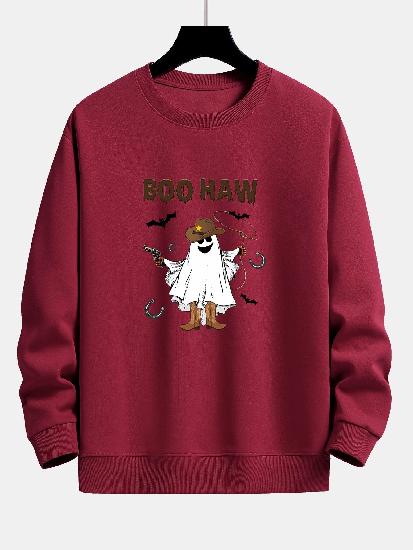 Canuto® | BOO HAW Cowboy Ghost Print Relax Fit Sweatshirt