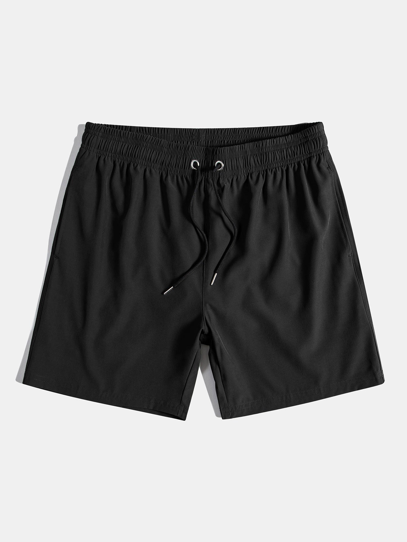 Afan® | Abstract Print Button Up Shirt & Solid Drawstring Swim Shorts