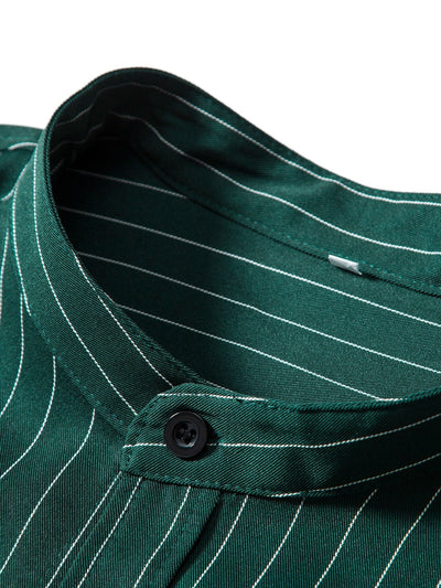 Althaea® | Long Sleeve Stand Collar Striped Shirt