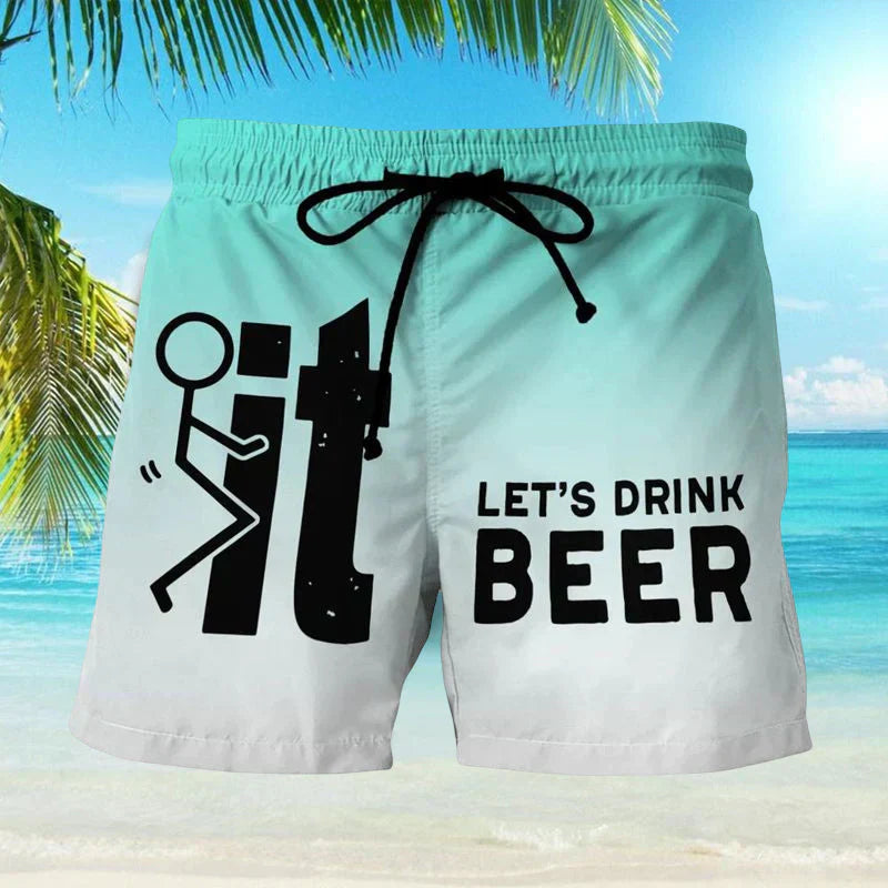Aeson® | Men'S Printed Letter Beach Shorts