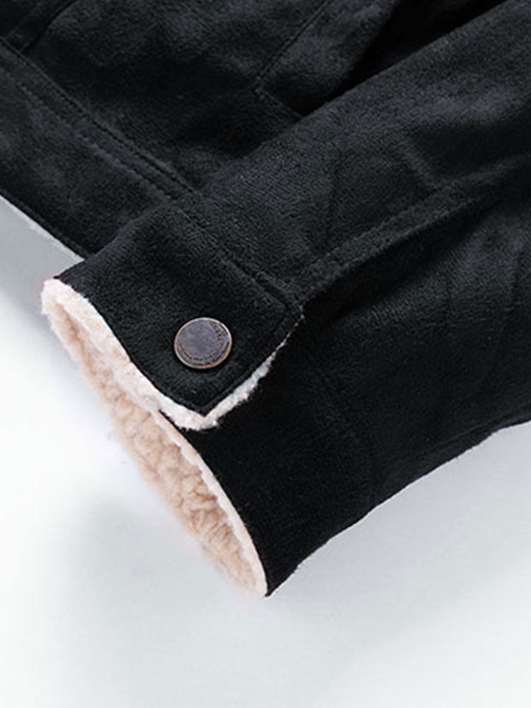 Zephyr | Regular Fit Teddy Lined Faux Suede Jacket