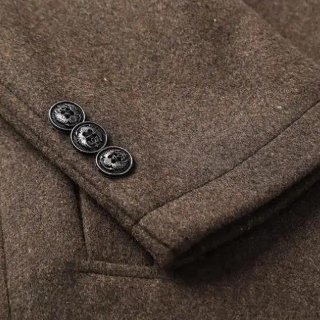 Lando | Thick wool trench coat for men