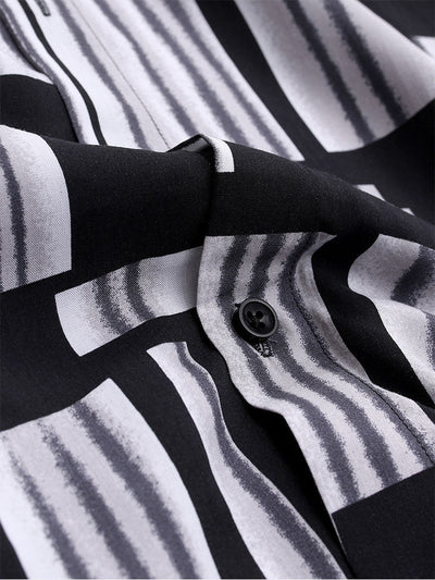 Santiago® | Color Block Print Button Up Shirt