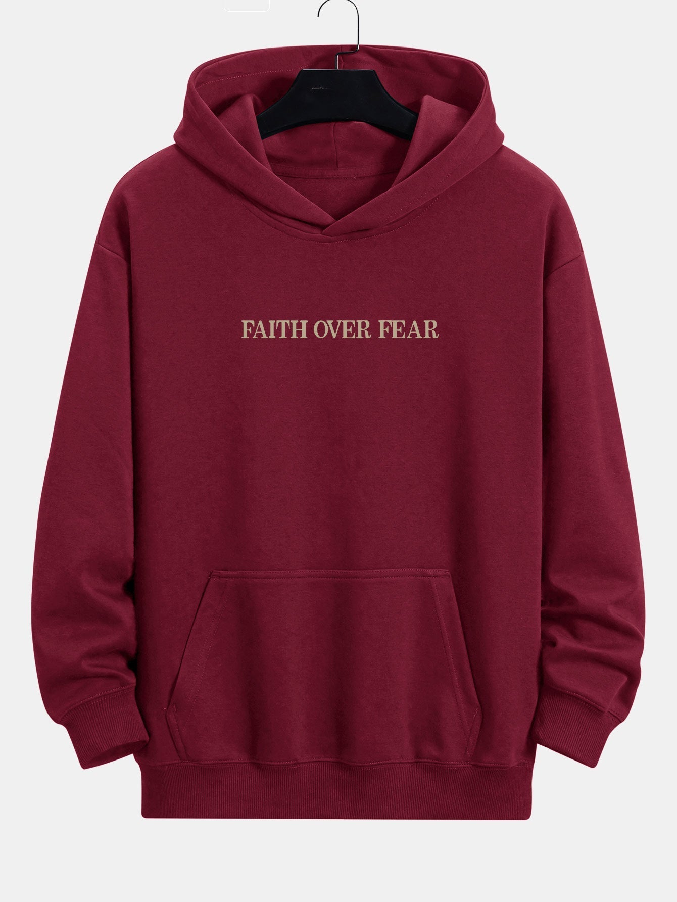 Bruno | Faith Over Fear Print Relax Fit Hoodie