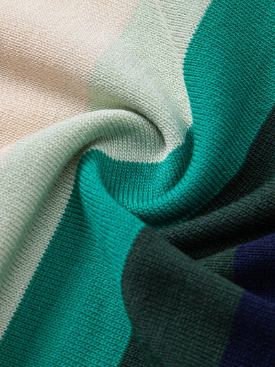 Michael | Striped Knitted Polo Shirt