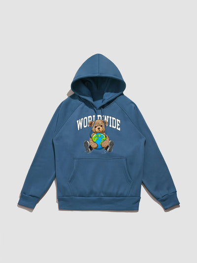 Wesley | Worldwide Bear Print Hoodie